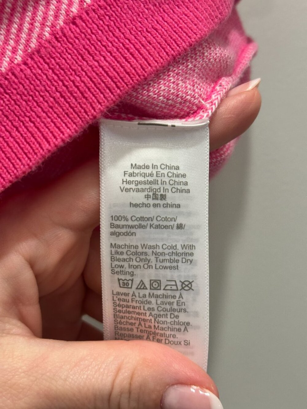 J. Crew Factory Pink Gingham Short Sleeve Sweater - Size Small - Picture 4 of 5